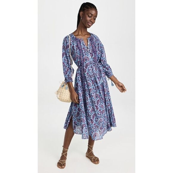 Cleobella Faith Caftan Midi Dress Size Large MSRP: $268 - Picture 4 of 15
